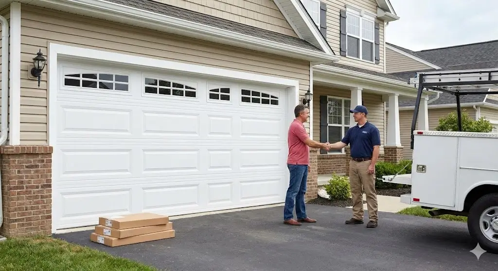 White Traditional Garage Door